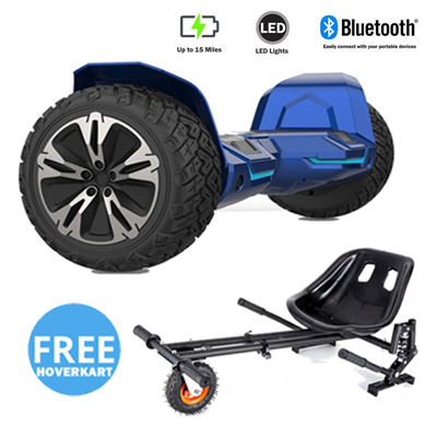 New Segbo™ 8.5 G2 PRO Blue Hoverboard & Get A FREE Segbo™ Monster Hoverkart Bundle Deal